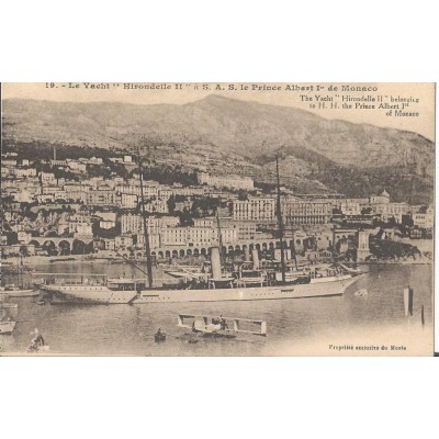Le Yacht "Hirondelle II" à S.A.S. le Prince Albert I de Monaco 
